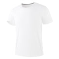 Ice silk quick-drying white short-sleeved men's summer thin breathable crew neck sports running top